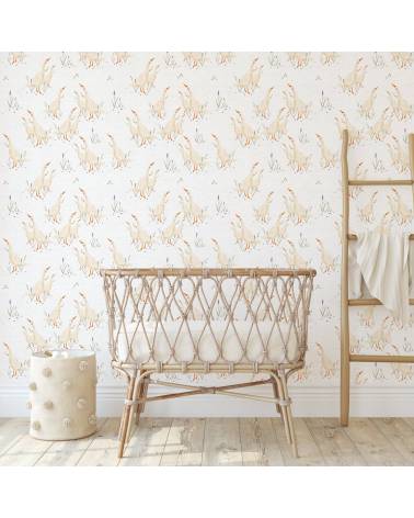 Goose on white linen