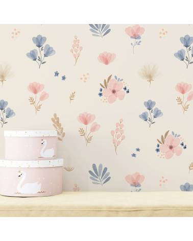 Meadow flowers on beige