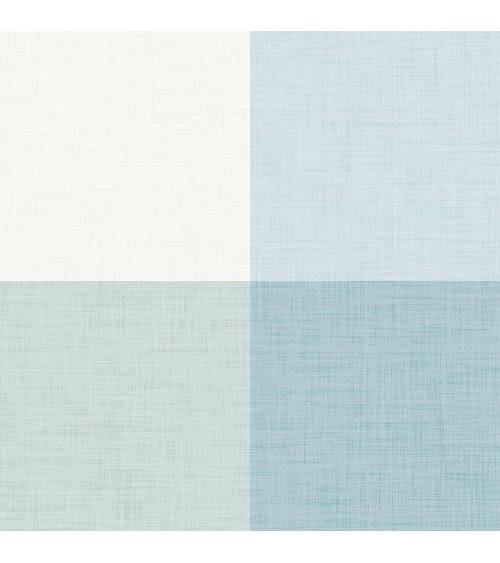 Plaid delicate blue linen