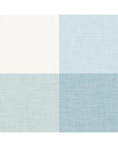 Plaid delicate blue linen