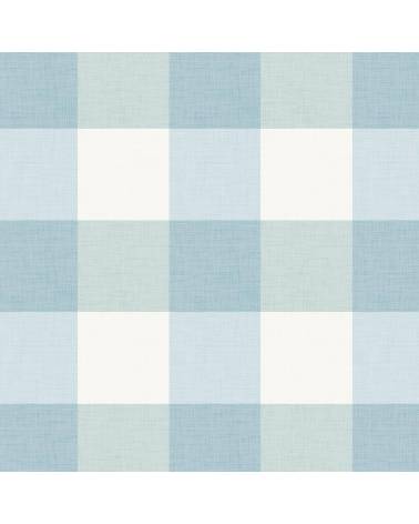 Plaid delicate blue linen
