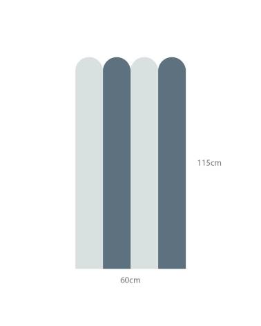 Scallop decal - Steel Blue