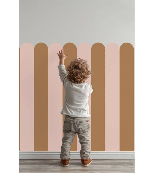 Scallop decal - Copper&Blush