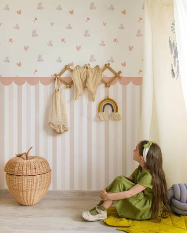 Butterflies & hearts - border wallpaper