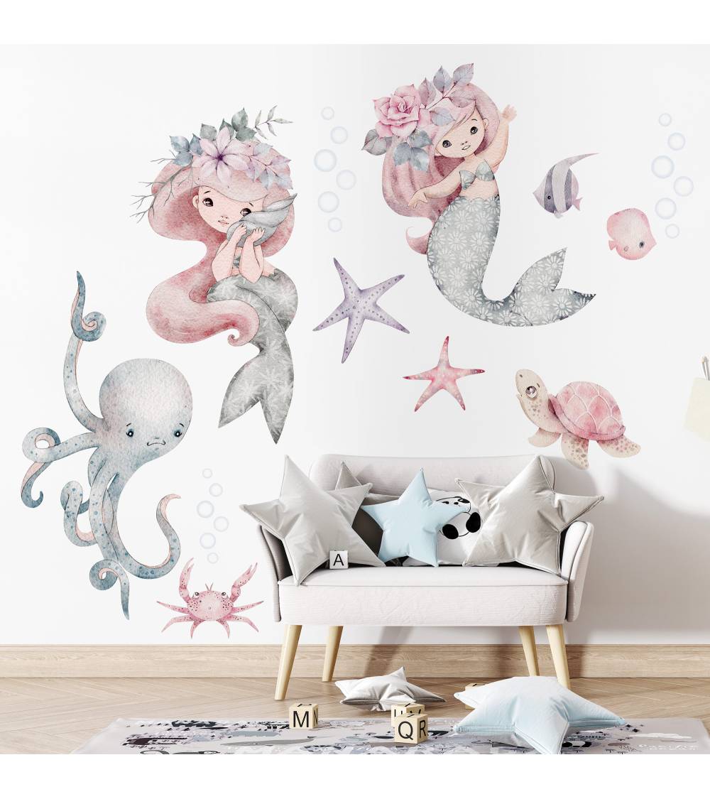 Pastel Mermaid -  Zestaw Naklejek 01