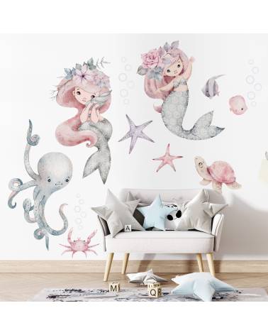 Pastel Mermaid -  Zestaw Naklejek 01