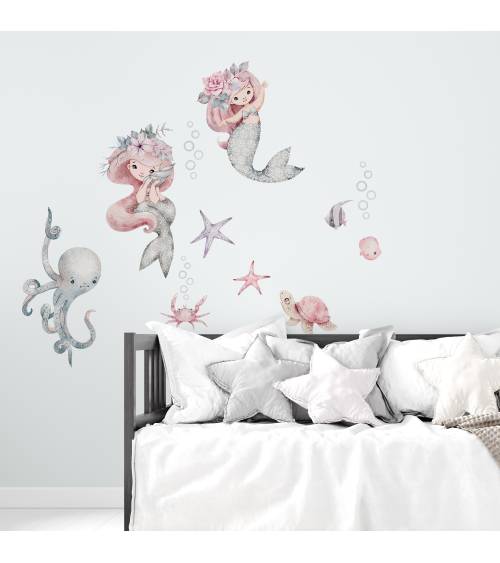 Pastel Mermaid -  Zestaw Naklejek 01