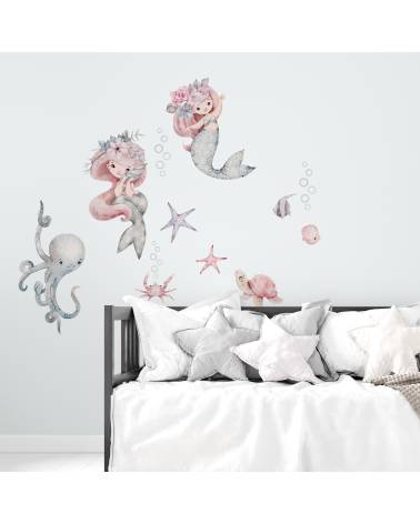 Pastel Mermaid -  Zestaw Naklejek 01