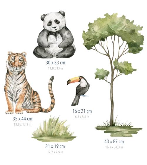 Animals World -  Zestaw Naklejek 02