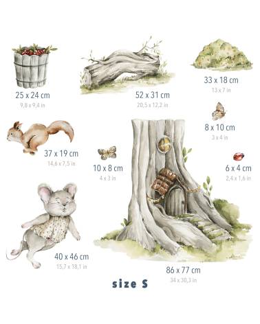 Woodland Play -  Zestaw Naklejek 01