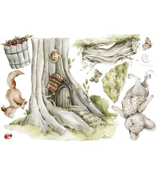 Woodland Play -  Zestaw Naklejek 01