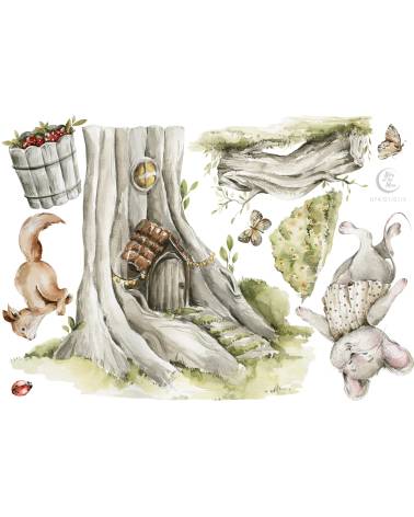 Woodland Play -  Zestaw Naklejek 01