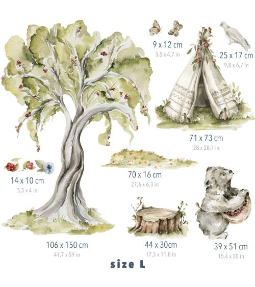 Woodland Play -  Zestaw Naklejek 02