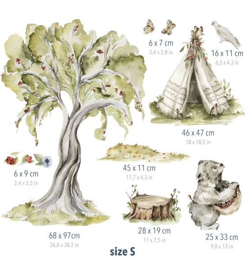 Woodland Play -  Zestaw Naklejek 02