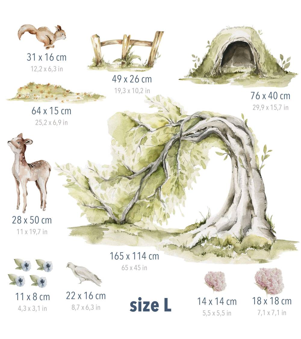 Woodland Play -  Zestaw Naklejek 03