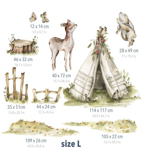 Woodland Play -  Zestaw Naklejek 04